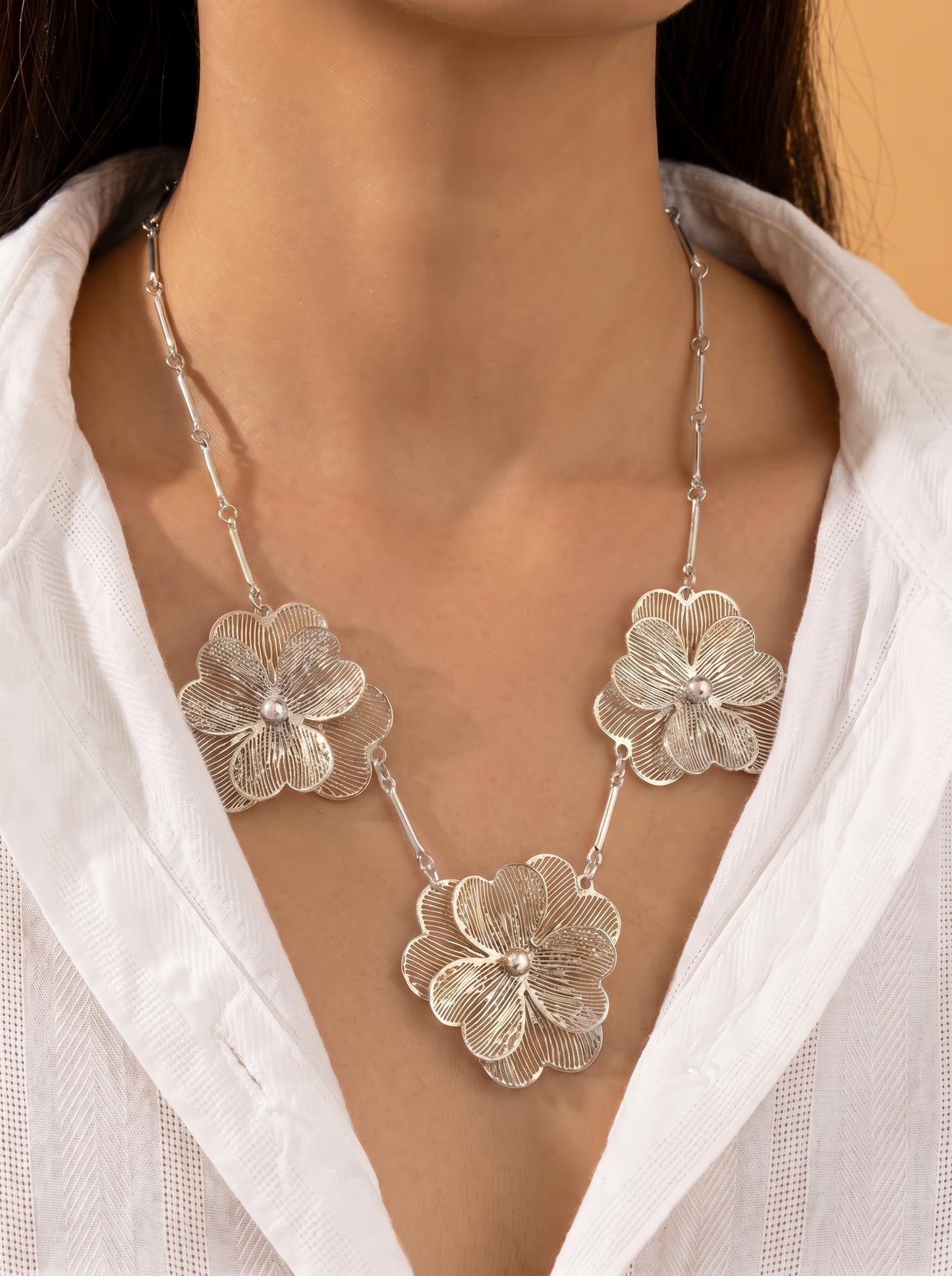 Collana Triple Flower