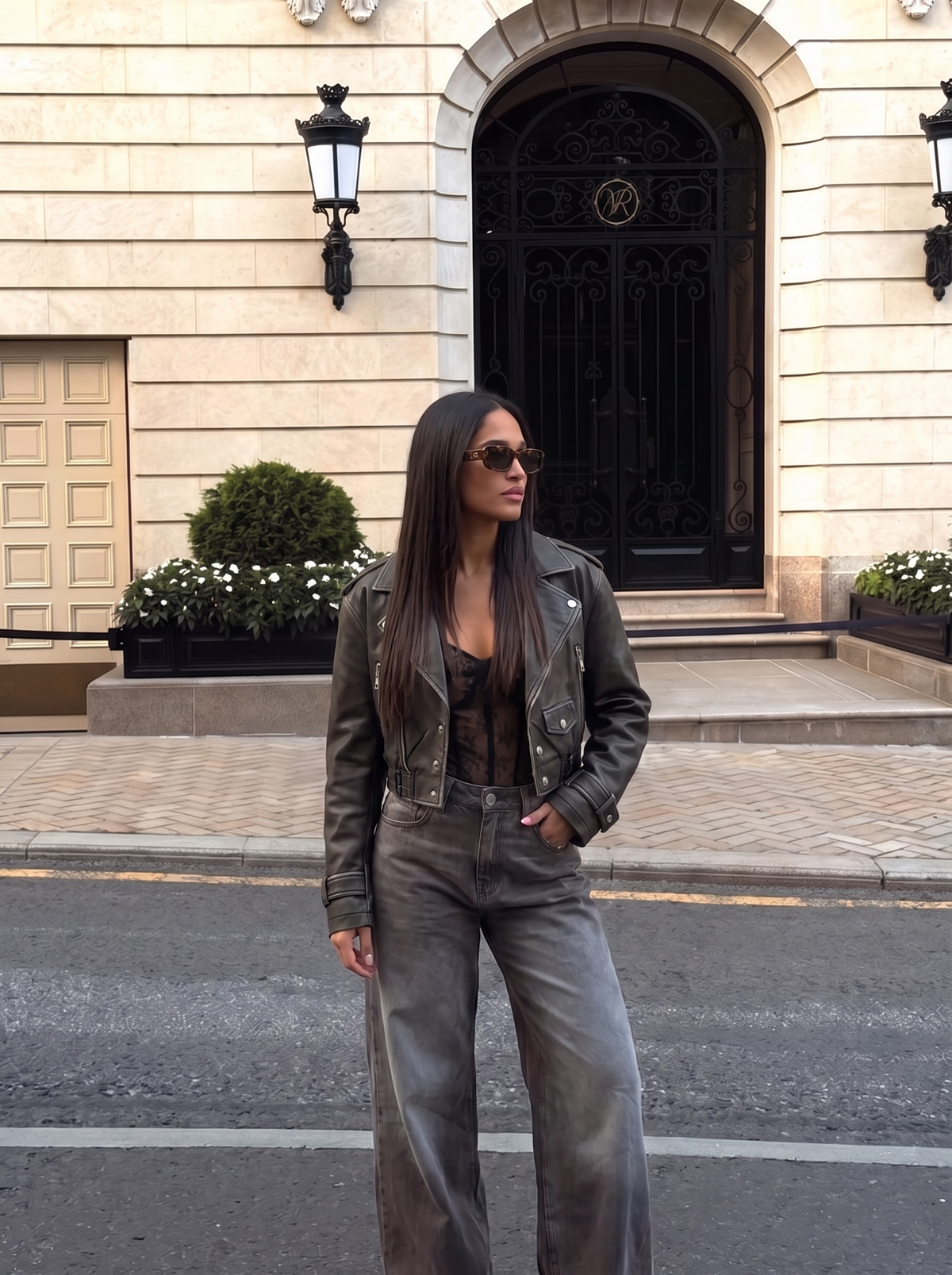 Giacca Cropped Biker