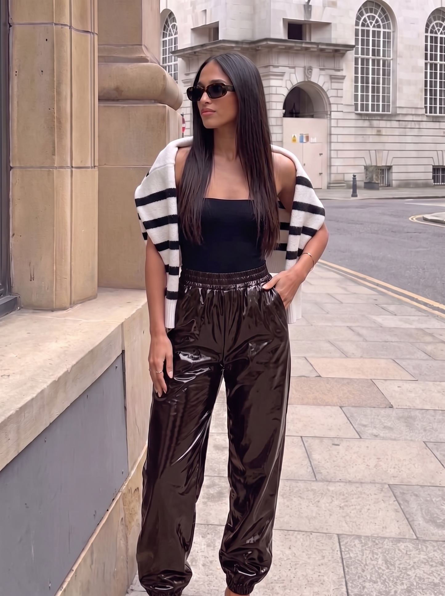 Pantalone Jogger In Pelle