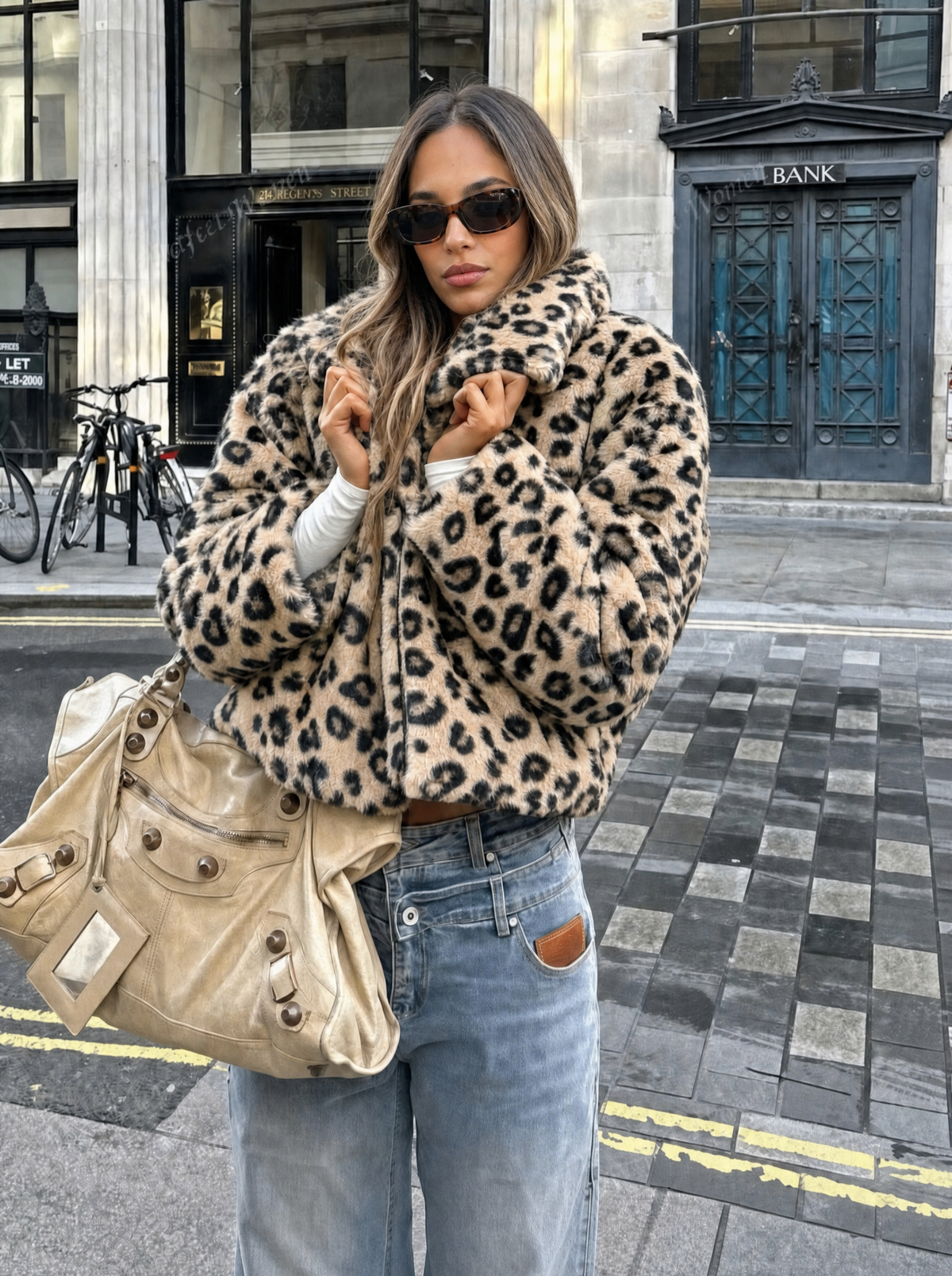 Ecopelliccia Leopardata Zip