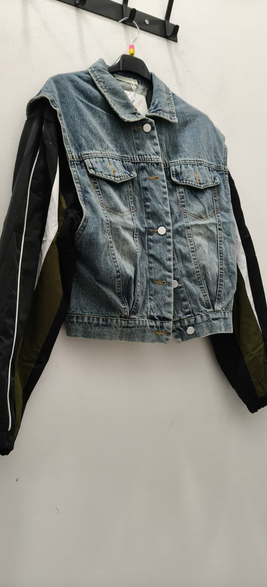 Giacca Bomber Bicolor Denim