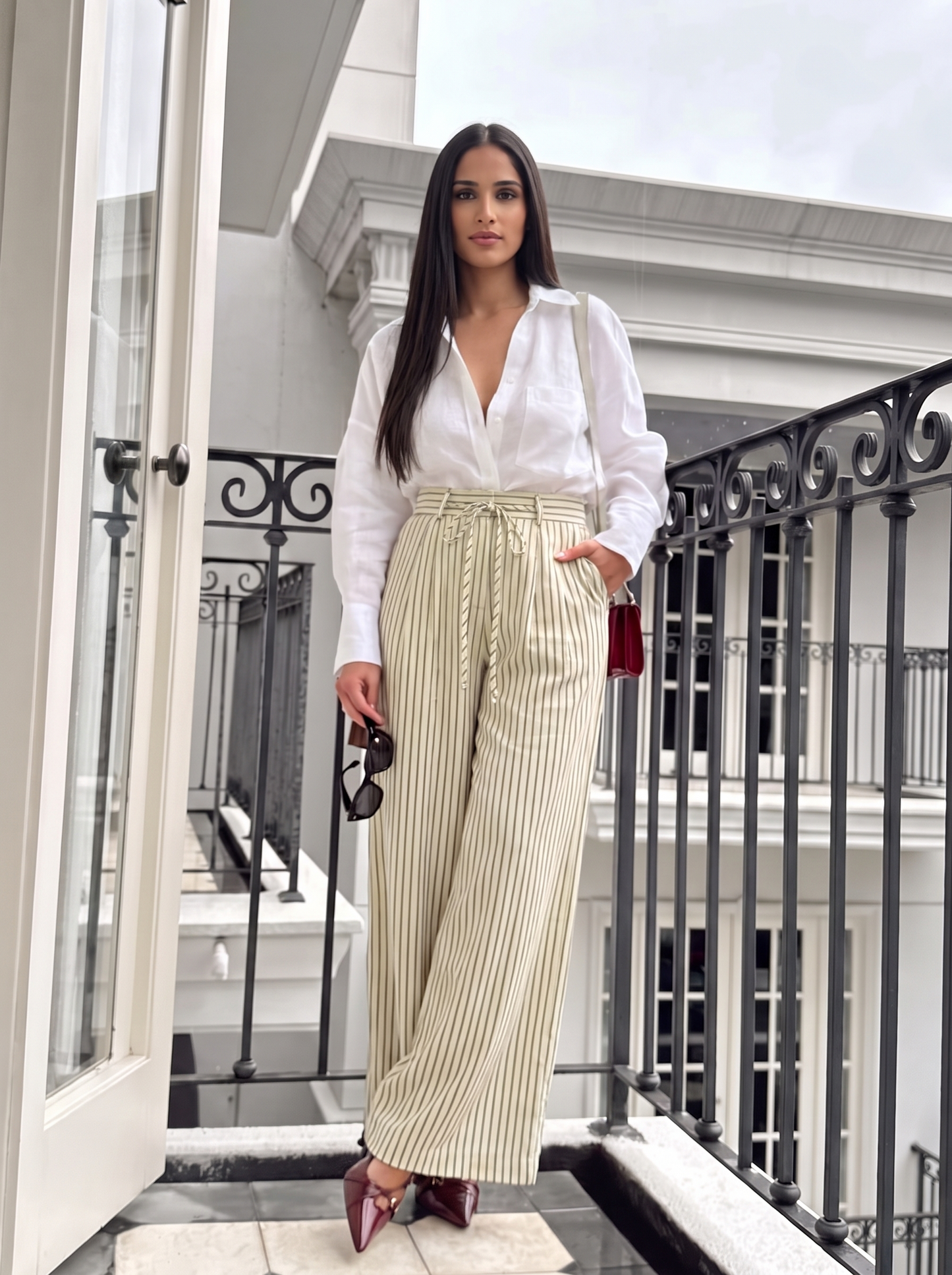 Pantalone Palazzo Gessato Over