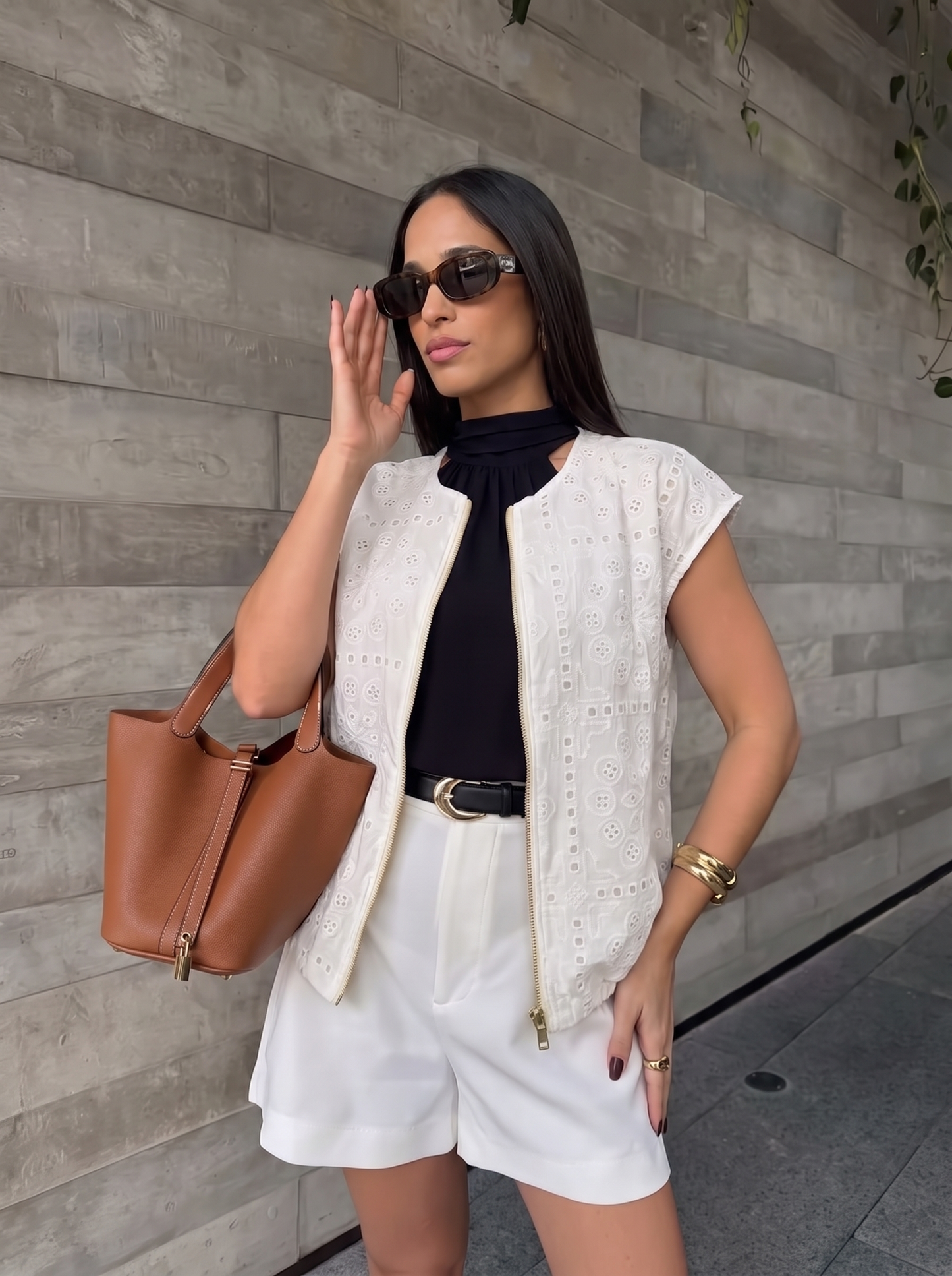 Gilet in Sangallo Bianco