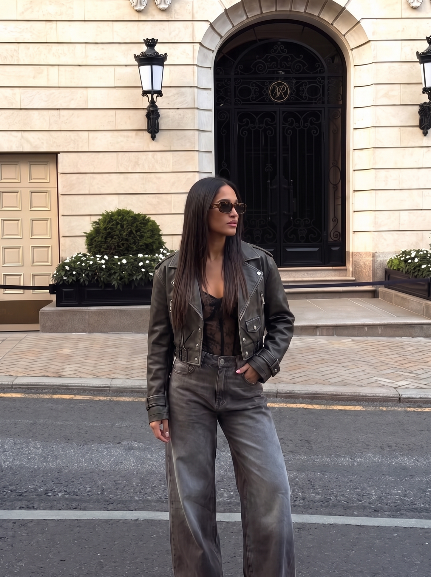 Giacca Cropped Biker