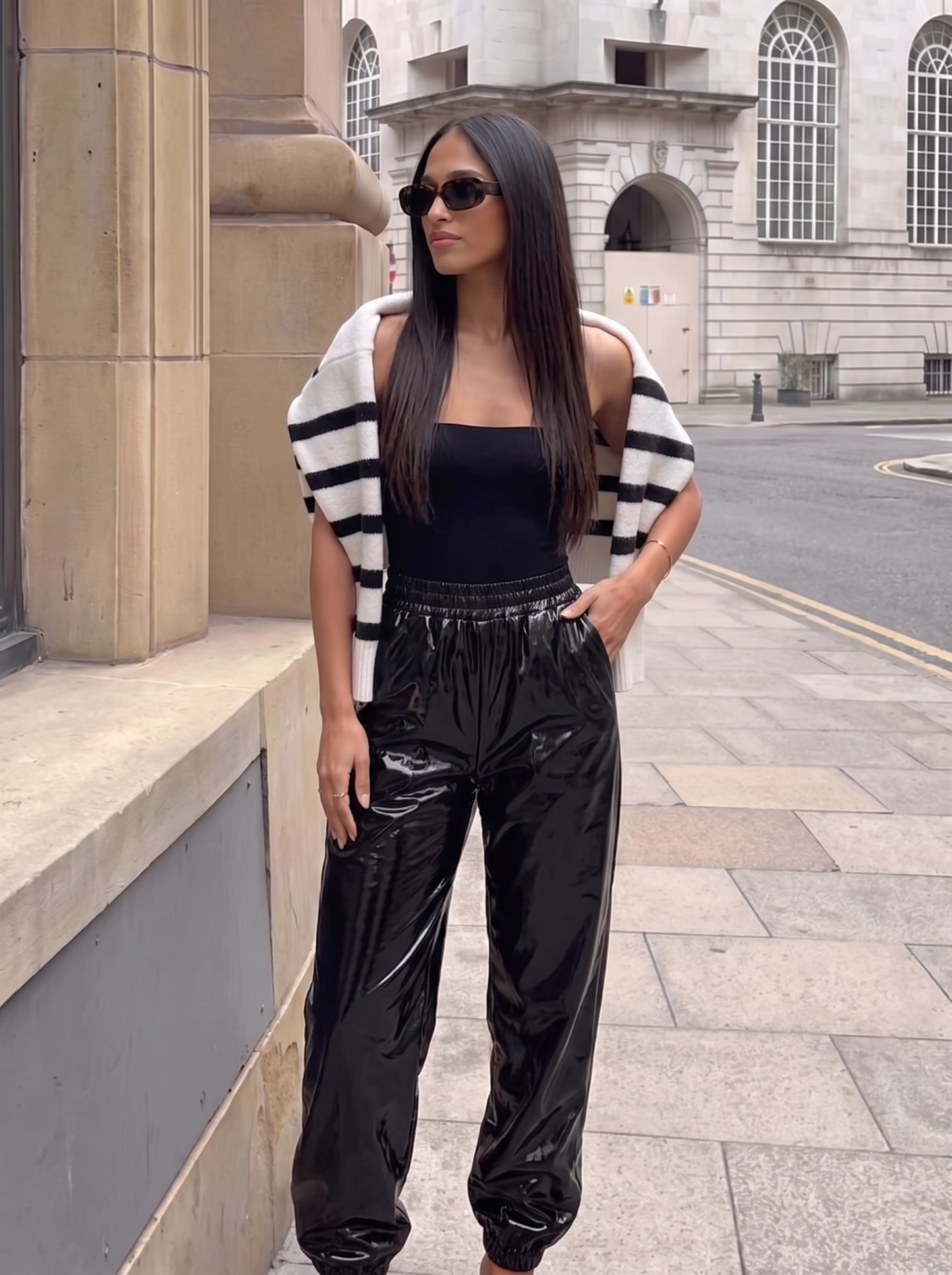 Pantalone Jogger In Pelle