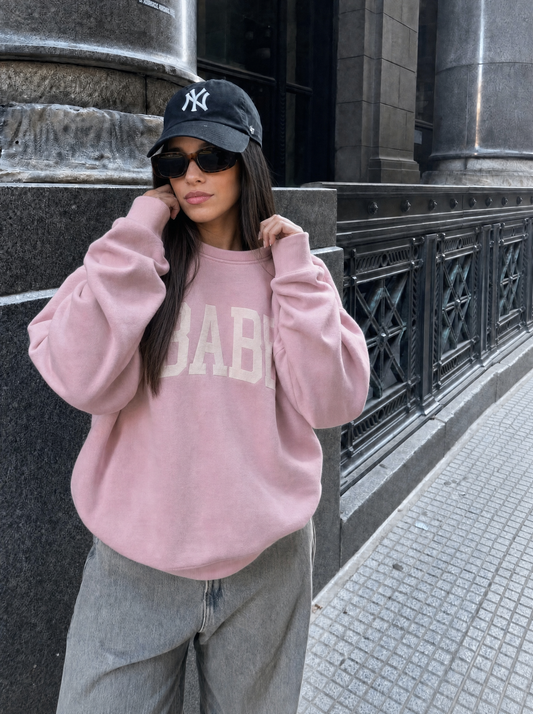 Felpa "BABE" Rosa