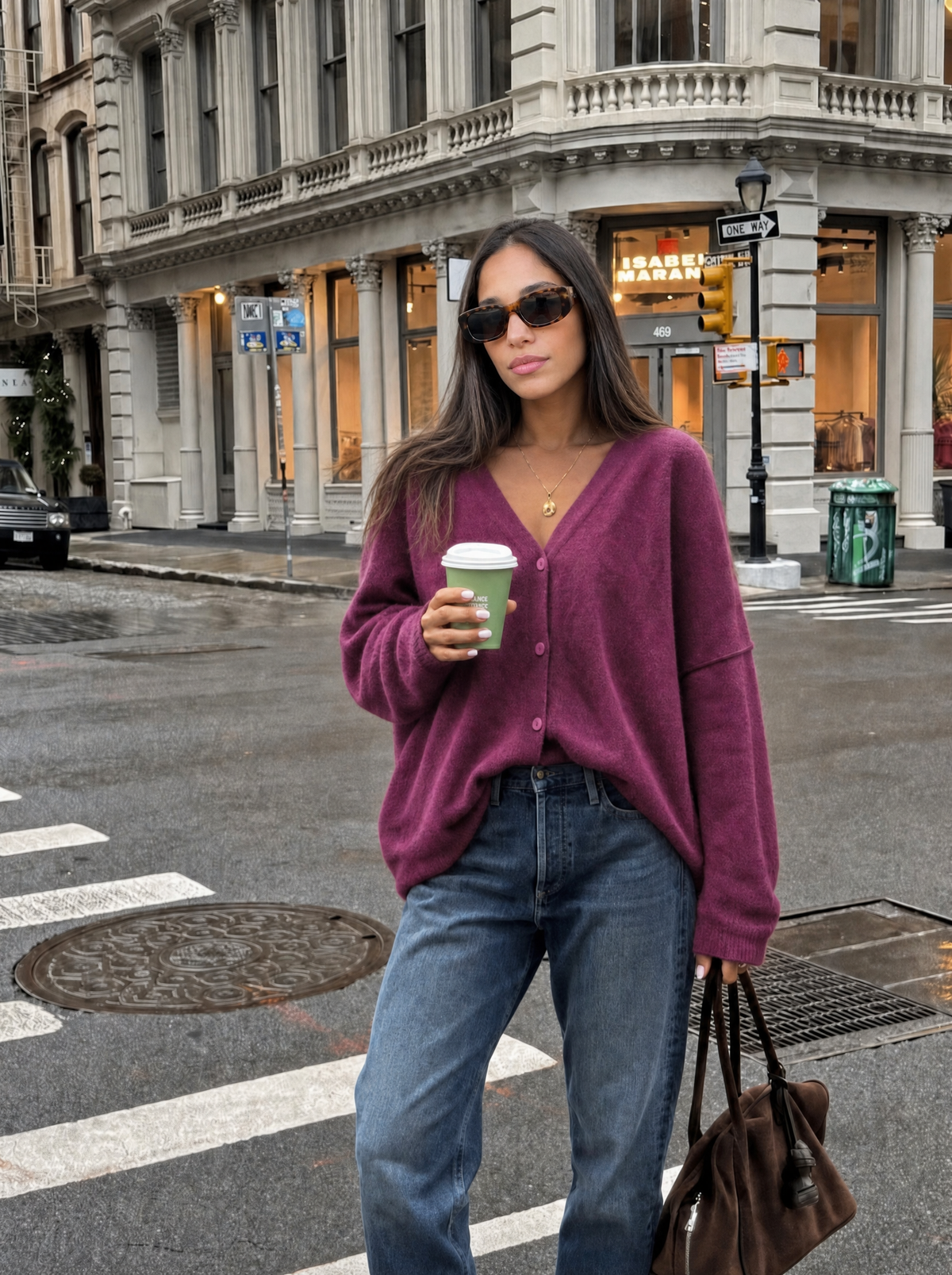 Cardigan Oversize Scollo a V